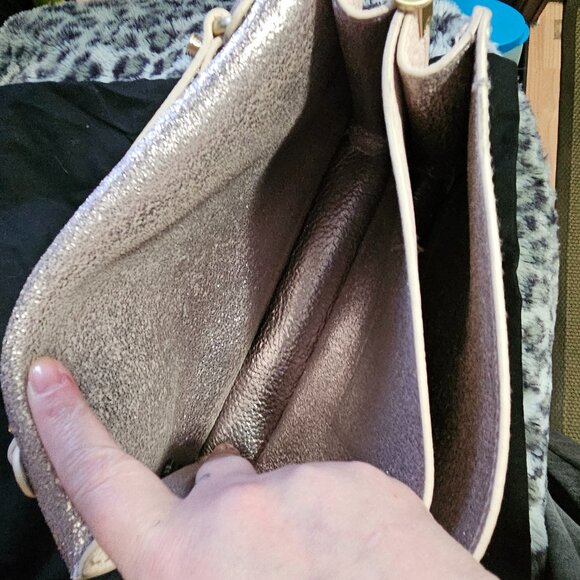 Botkier | Valentina Leather Flap Satchel, 2 Crossbody Straps, Champagne Hardware - Picture 7 of 15